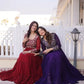Royal Radiance Embroidered Georgette Gown for Festive and Wedding Wear
