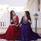 Royal Radiance Embroidered Georgette Gown for Festive and Wedding Wear