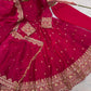 Royal Rani Satin Silk Embroidered Gown Set for Wedding and Festive Wear