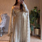 Royal Rani Satin Silk Embroidered Gown Set for Wedding and Festive Wear