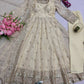 Royal Rani Satin Silk Embroidered Gown Set for Wedding and Festive Wear
