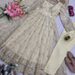 Royal Rani Satin Silk Embroidered Gown Set for Wedding and Festive Wear