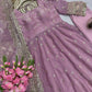 Royal Rani Satin Silk Embroidered Gown Set for Wedding and Festive Wear