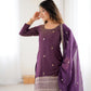 Royal Roman Shimmer Kurta Lehenga Set for Festive and Wedding Wear