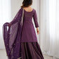 Royal Roman Shimmer Kurta Lehenga Set for Festive and Wedding Wear