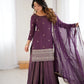Royal Roman Shimmer Kurta Lehenga Set for Festive and Wedding Wear