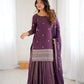 Royal Roman Shimmer Kurta Lehenga Set for Festive and Wedding Wear