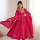 Royal Shimmer Silk Anarkali Suit for Festive and Wedding Wear