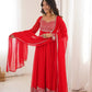 Ruby Floral Embroidered Anarkali