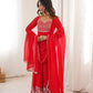Ruby Floral Embroidered Anarkali