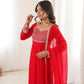 Ruby Floral Embroidered Anarkali
