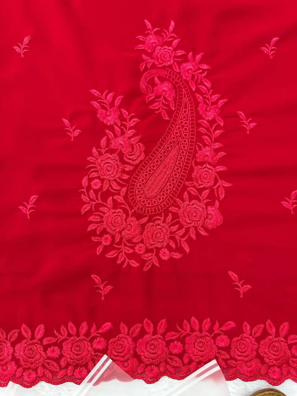 Ruby Threadwork Georgette Suit