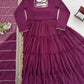 Ruffle Faux Georgette Anarkali Set