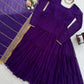 Ruffle Faux Georgette Anarkali Set