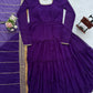Ruffle Faux Georgette Anarkali Set