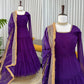Ruffle Faux Georgette Anarkali Set