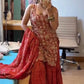 Rust Floral Sequin Sharara Set