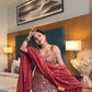 Rust Floral Sequin Sharara Set