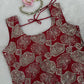 Rust Floral Sequin Sharara Set