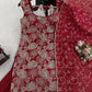 Rust Floral Sequin Sharara Set