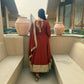 Rust Gota Border Anarkali Set