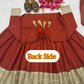 Rust Gota Border Anarkali Set