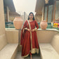 Rust Gota Border Anarkali Set