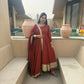 Rust Gota Border Anarkali Set