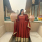 Rust Gota Border Anarkali Set
