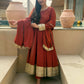 Rust Gota Border Anarkali Set