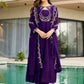 Rust Keyhole Anarkali Set