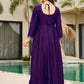 Rust Keyhole Anarkali Set