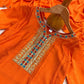 Rust Mirror Embroidered Anarkali