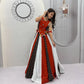 Rust Mirror Work Kediyu Lehenga