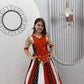 Rust Mirror Work Kediyu Lehenga