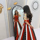 Rust Mirror Work Kediyu Lehenga