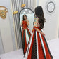 Rust Mirror Work Kediyu Lehenga