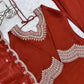 Rust Orange Silk Kurta Farshi Salwar Set
