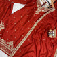 Rust Paisley Embroidered Kurti