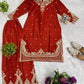 Rust Paisley Embroidered Kurti