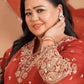 Rust Paisley Embroidered Kurti