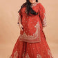 Rust Paisley Embroidered Kurti