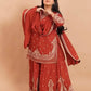Rust Paisley Embroidered Kurti