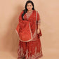Rust Paisley Embroidered Kurti