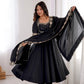 Rust Sequin Flared Gown