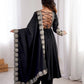 Rust Sequin Flared Gown
