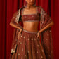 Rust Zari Sequin Lehenga