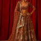 Rust Zari Sequin Lehenga