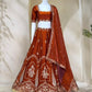 Rust Zari Sequin Lehenga