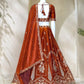Rust Zari Sequin Lehenga